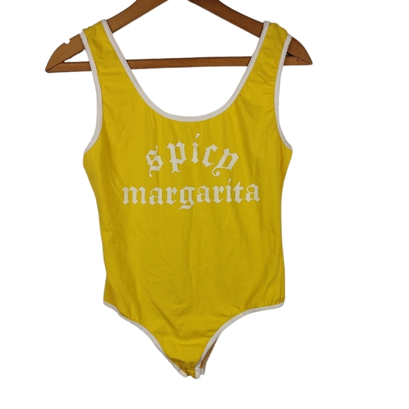 Fashion Nova Tops - Fashion Nova Yellow Spicy Margarita Bodysuit